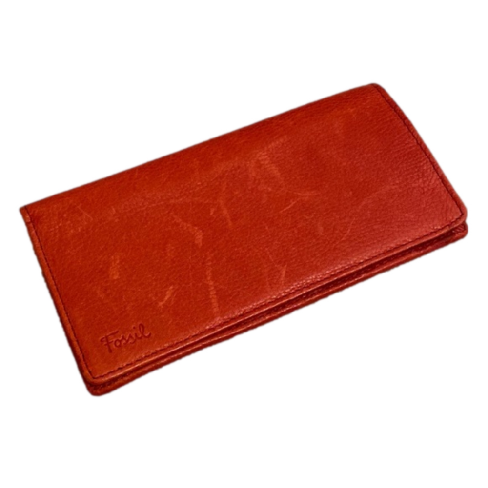 Fossil leather wallet / checks book wallet.